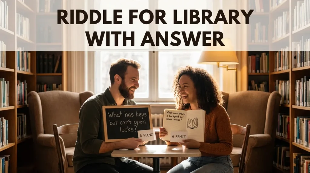 RIDDLE FOR LIBRARY WITH ANSWER