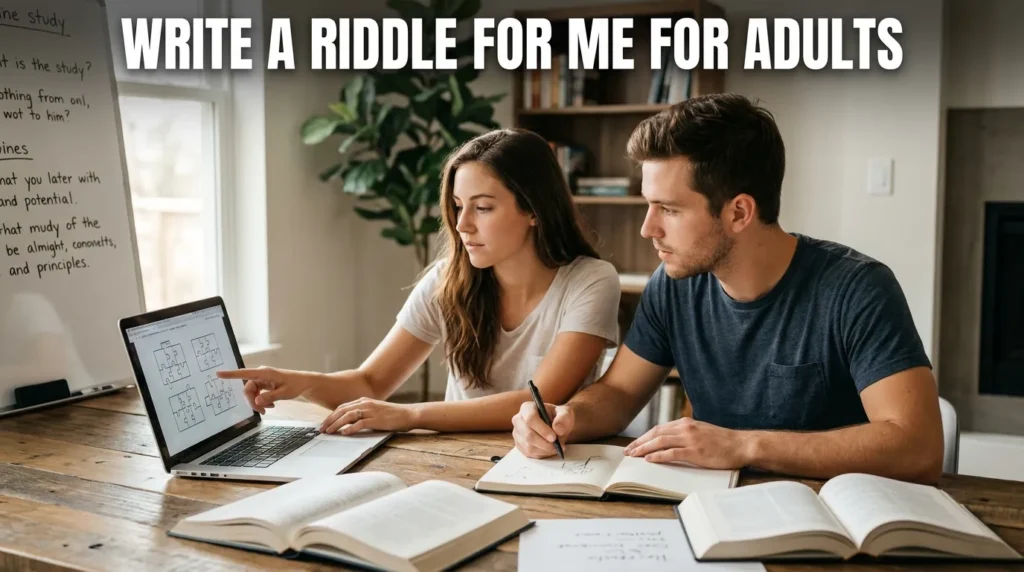 Write a Riddle for Me for Adults