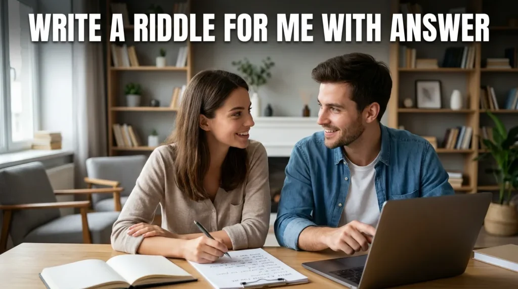 Write a Riddle for Me with Answer