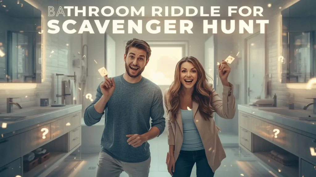 Bathroom Riddle for Scavenger Hunt