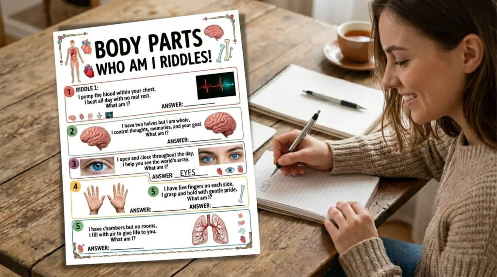 Body Parts Who Am I Riddles