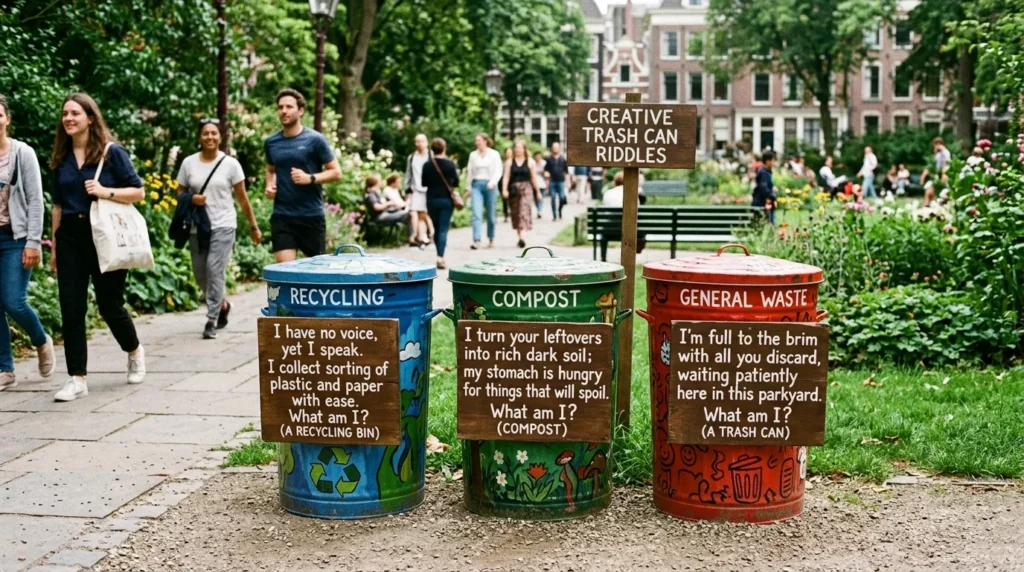 Creative Trash Can Riddles