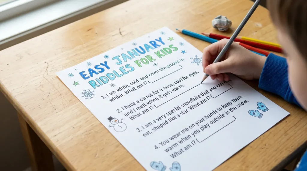 Easy January Riddles for Kids
