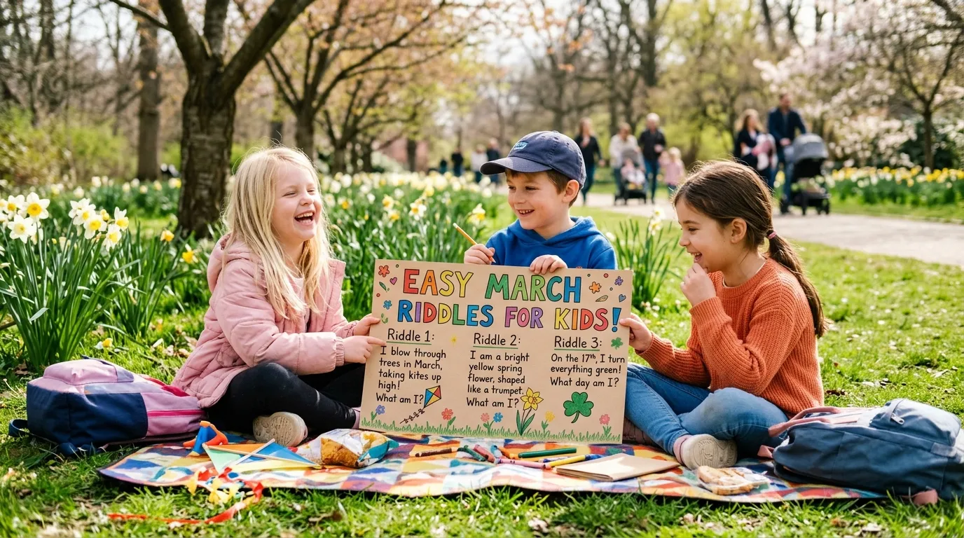 Easy March Riddles for Kids