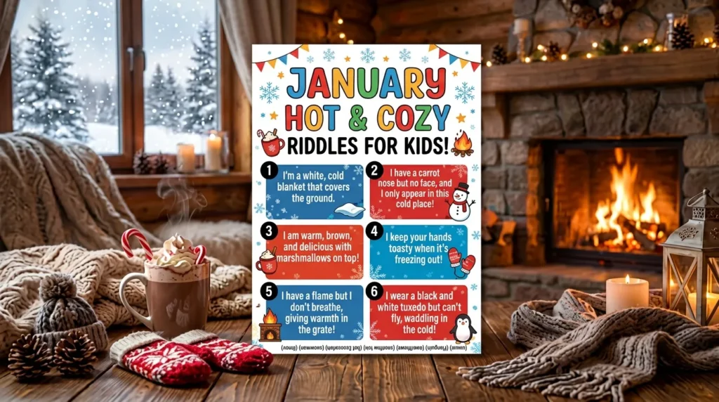 January Hot & Cozy Riddles for Kids
