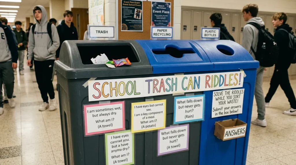 School Trash Can Riddles