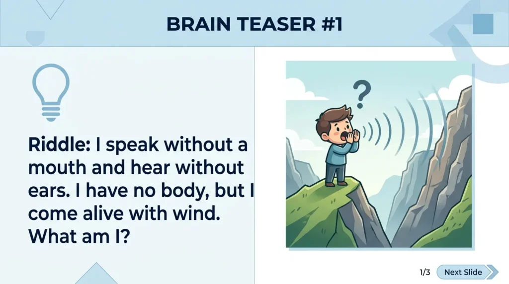 Short Riddles for PowerPoint Slides