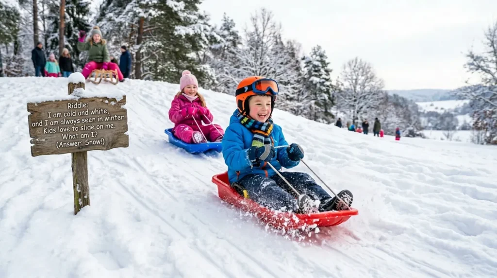 Sledding Snow Riddles for Kids