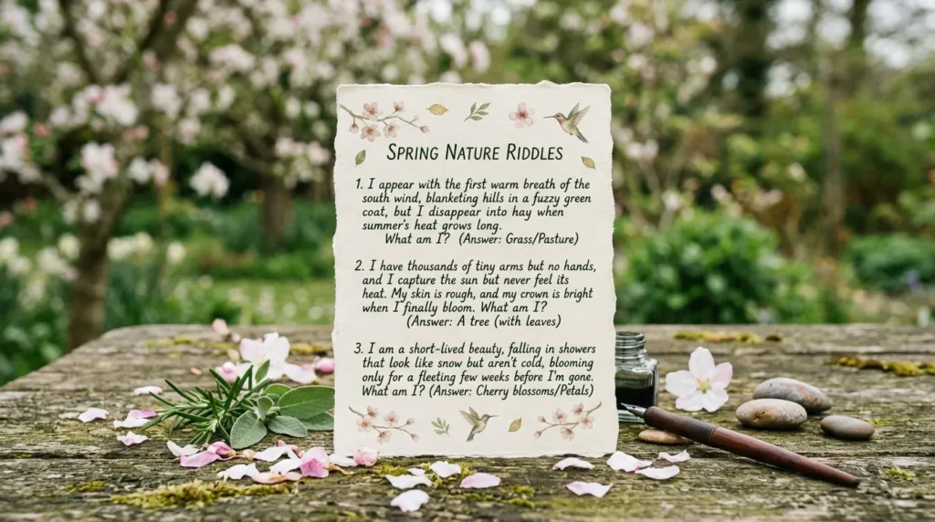 Spring Nature Riddles for Adults