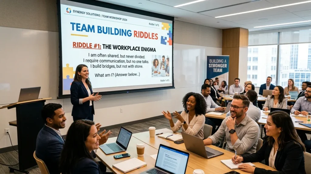 Team Building Riddles for Work Slides