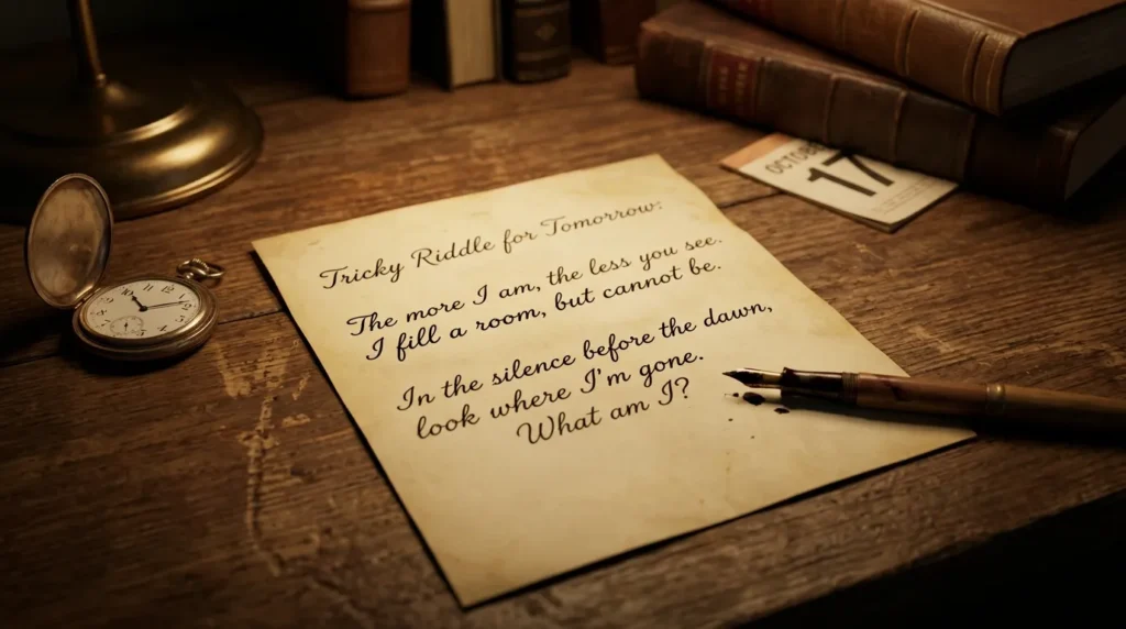 Tricky Riddle for Tomorrow