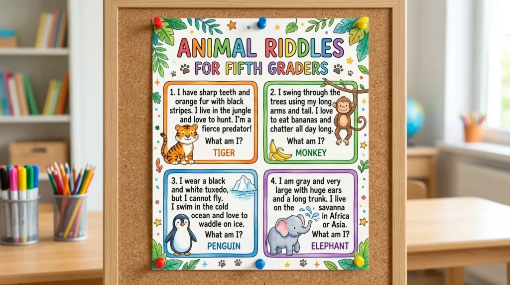 Animal Riddles for Fifth Graders