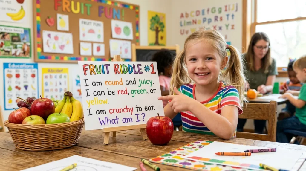 Easy Fruits Riddles for Kids